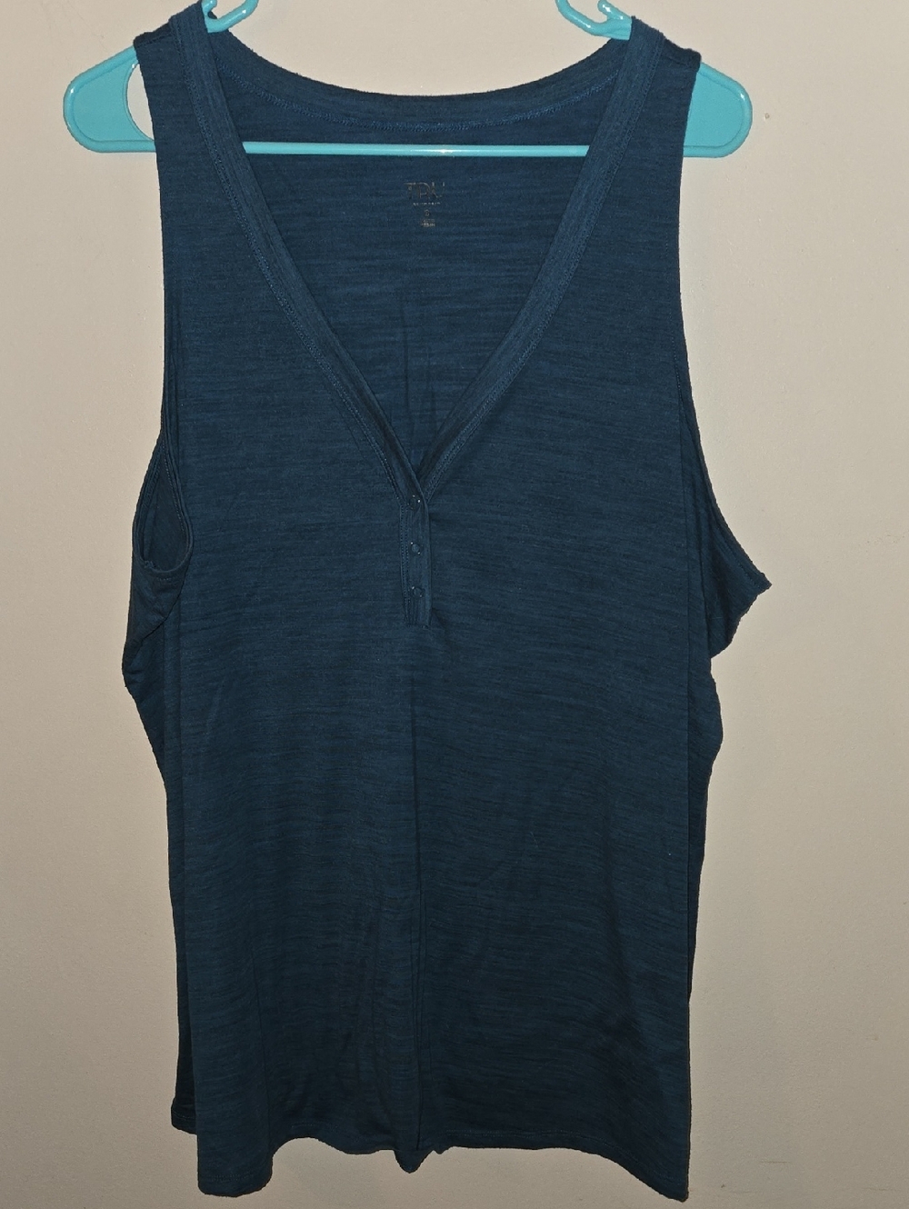 Torrid TRU Dark Teal Henley V-Neck Tank